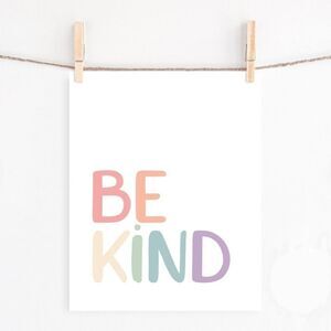 Be Kind Rainbow Art Print